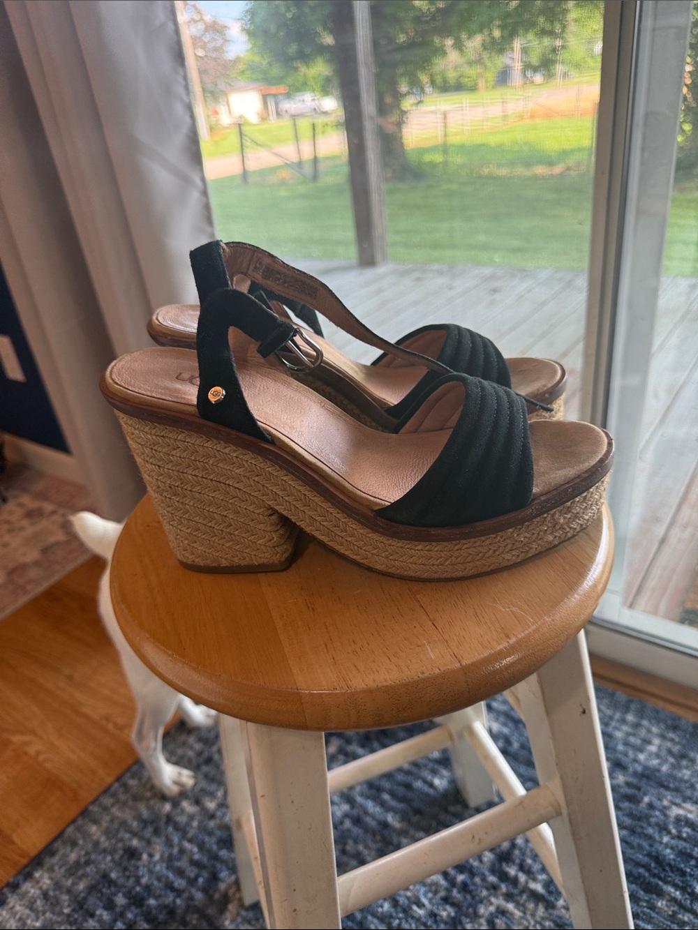 Ugh espadrille wedge sandals size 10